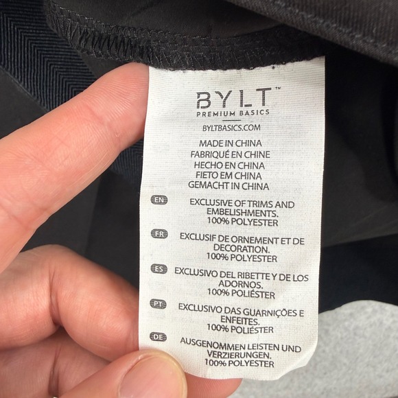 BYLT Dress Pants Mens 33x30 Black Everyday Pant Performance Stretch Trousers - Picture 9 of 14